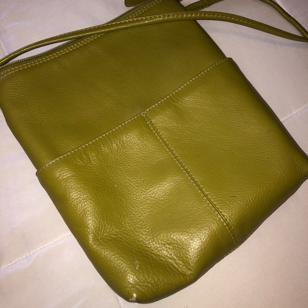Green Leather Crossbody Bag